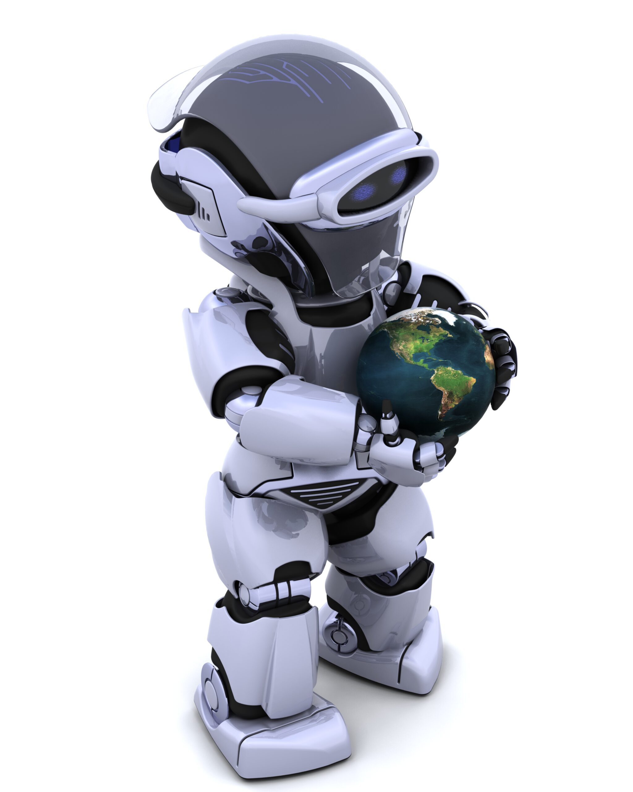 man with globe