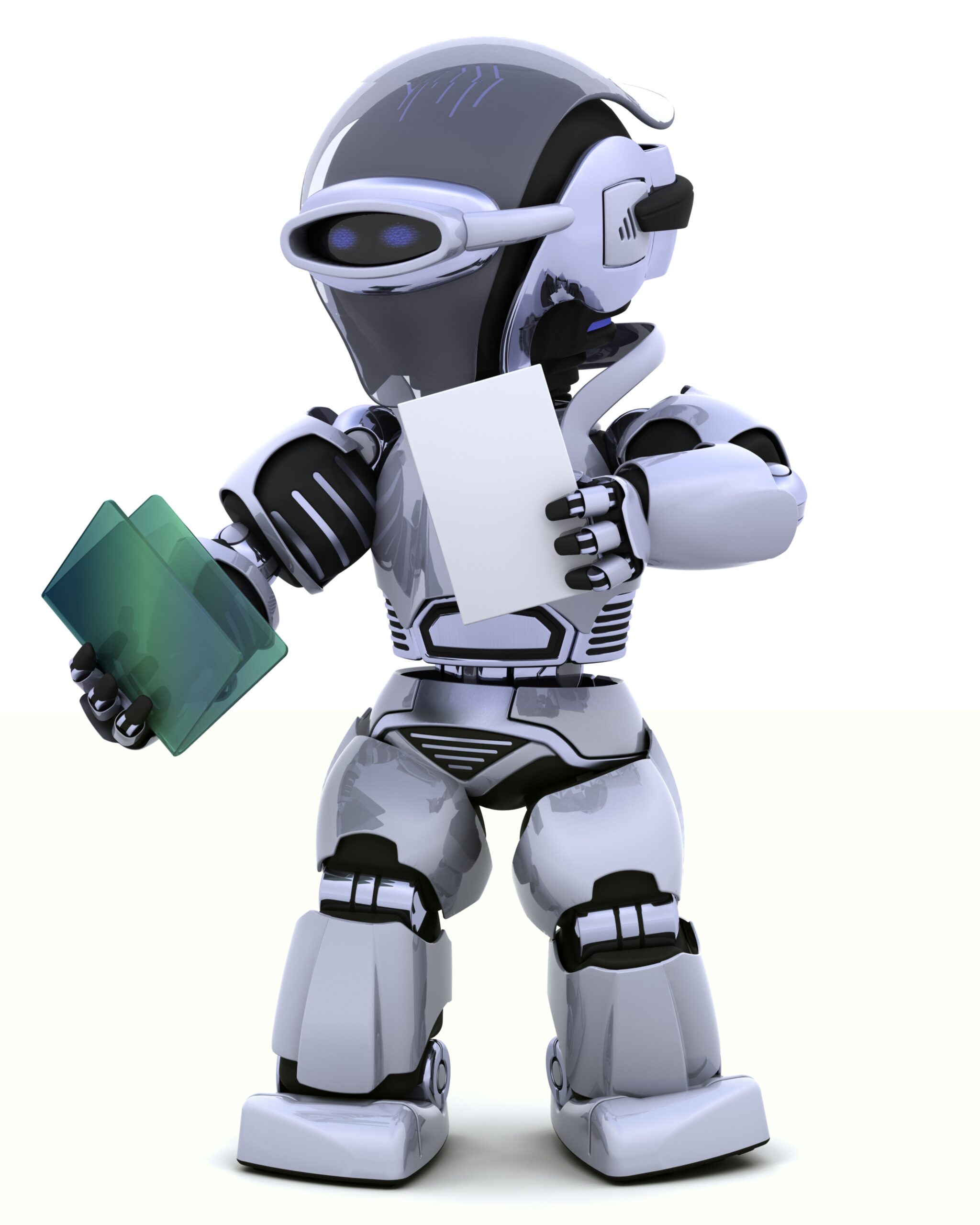 robot with document folder