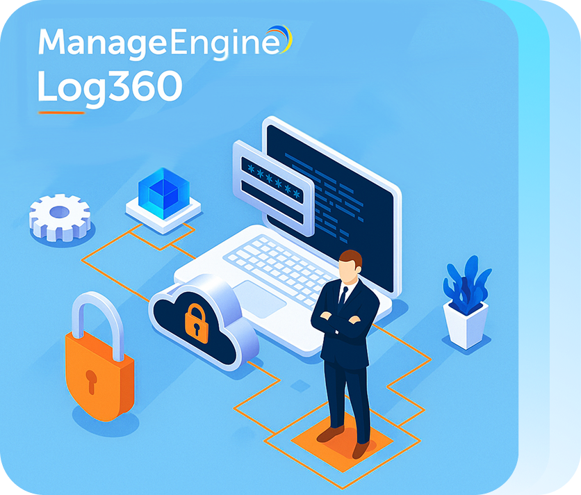 Скріншот панелі Log360 із графіками активності користувачів