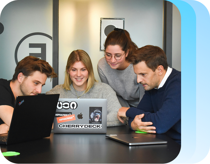 Creative team using Adobe