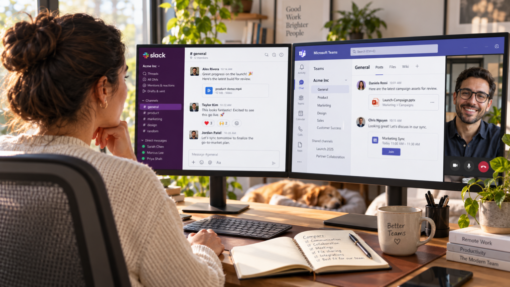 Slack vs Microsoft Teams: як обрати простір для сучасної команди